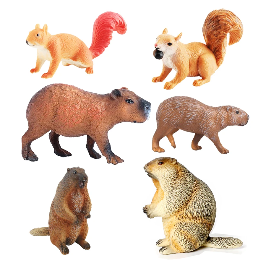 Kids Toys Reviews - Capibara Capybaras écureuil marmotte Figurines d'animaux