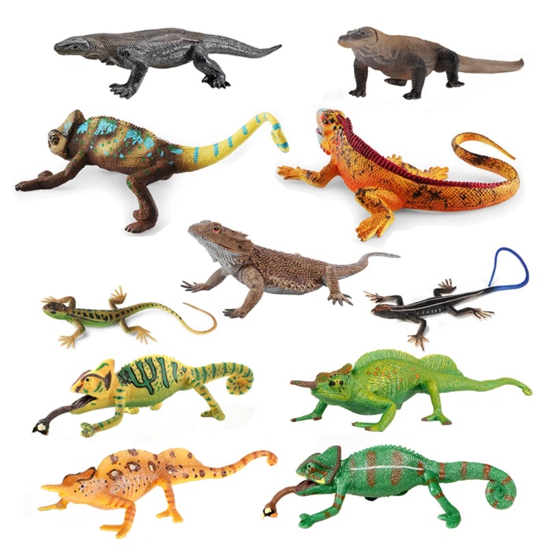 Kids Toys Reviews - Figurines d'iguane, lézard, caméléon, jouets de