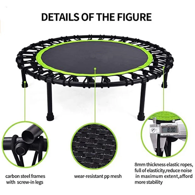 Trampoline Mini Indoor - Mini trampoline pliable d'intérieur avec cordon