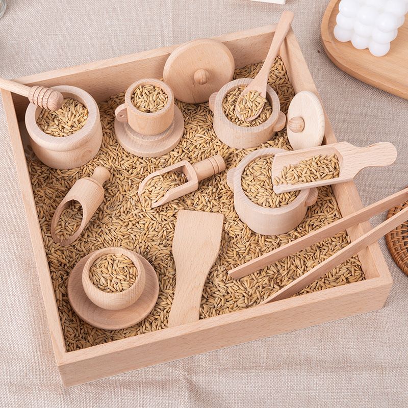 Play Kitchen Set - Montessori sensoriel éclairer Puzzle jouets ensemble