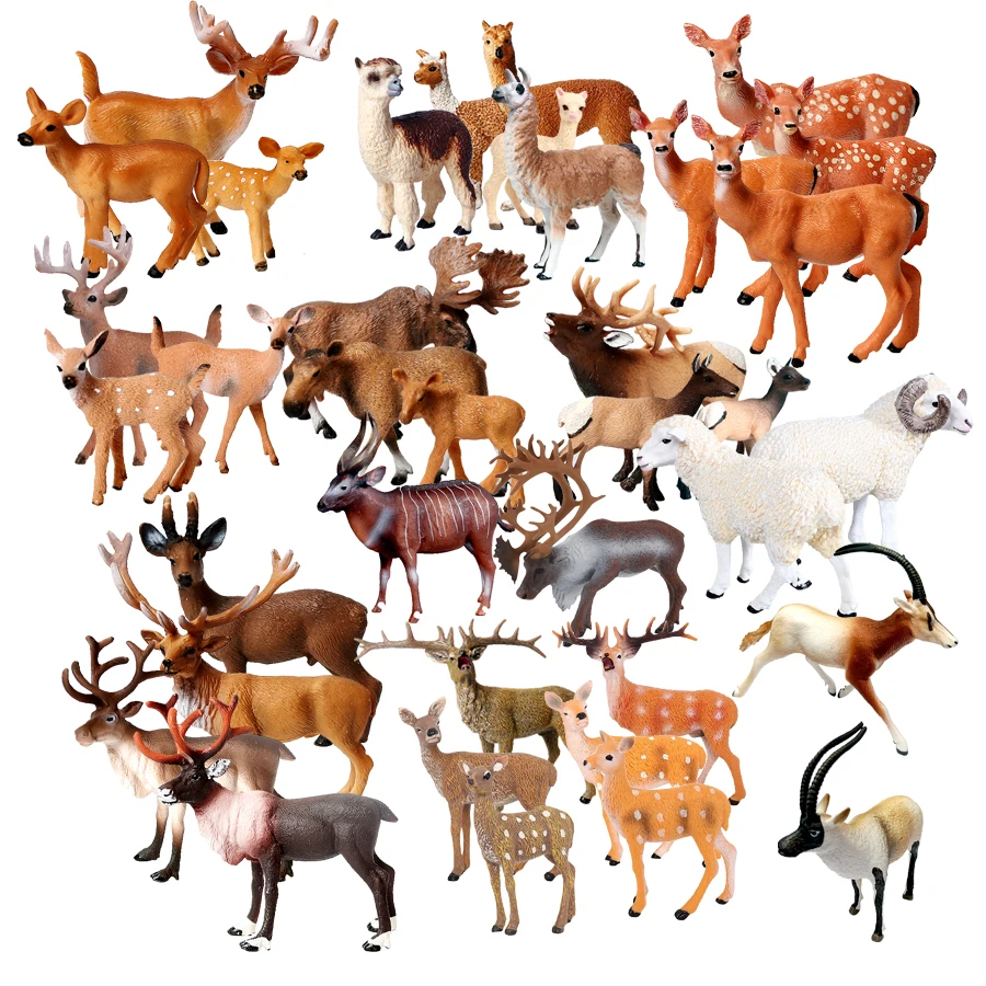 Kids Toys Reviews - Figurines d'animaux jouet, renne de noël,
