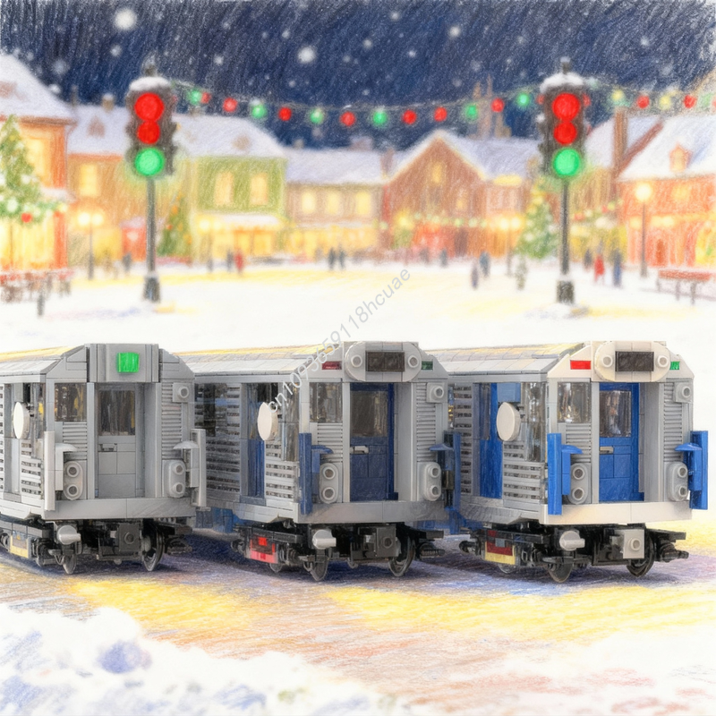 Kids Toys Nyc - 1245 pièces MOC NYC Subway Brightliner