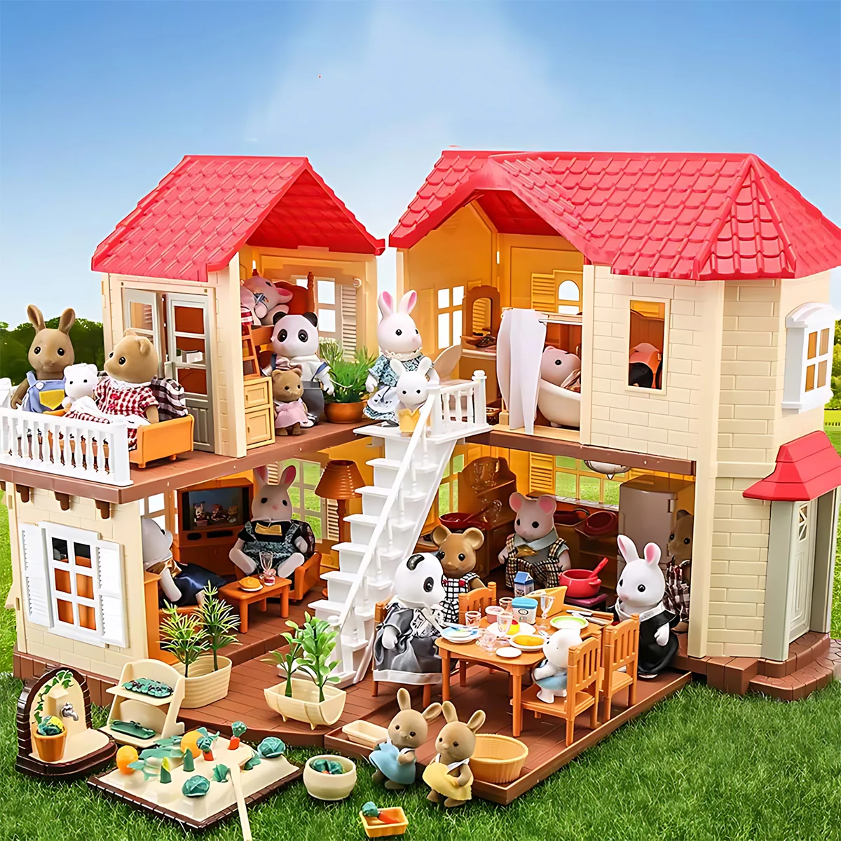 Play Kitchen Set - Meubles miniatures 1:12 pour maison de