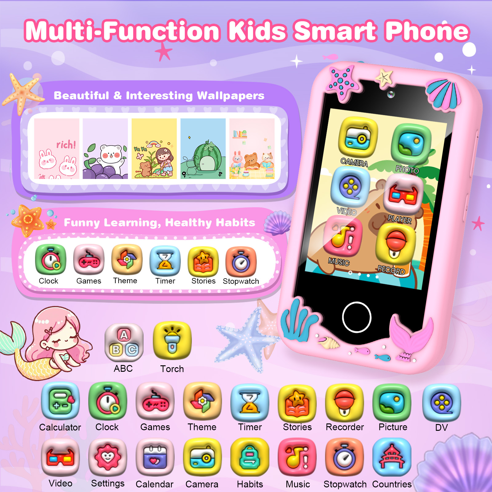 M SANMERSEN Téléphone intellig - Kids Toys Smartphone avis et prix