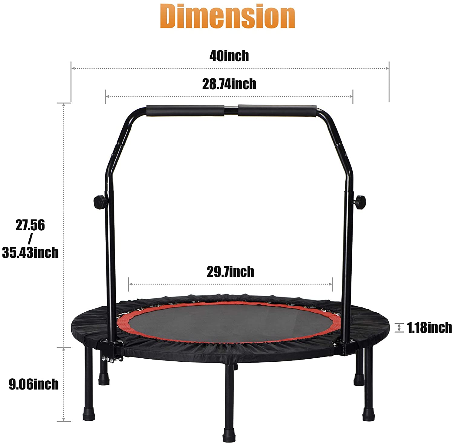 Mini trampoline pliable 40 pou - Trampoline Mini Indoor avis et prix